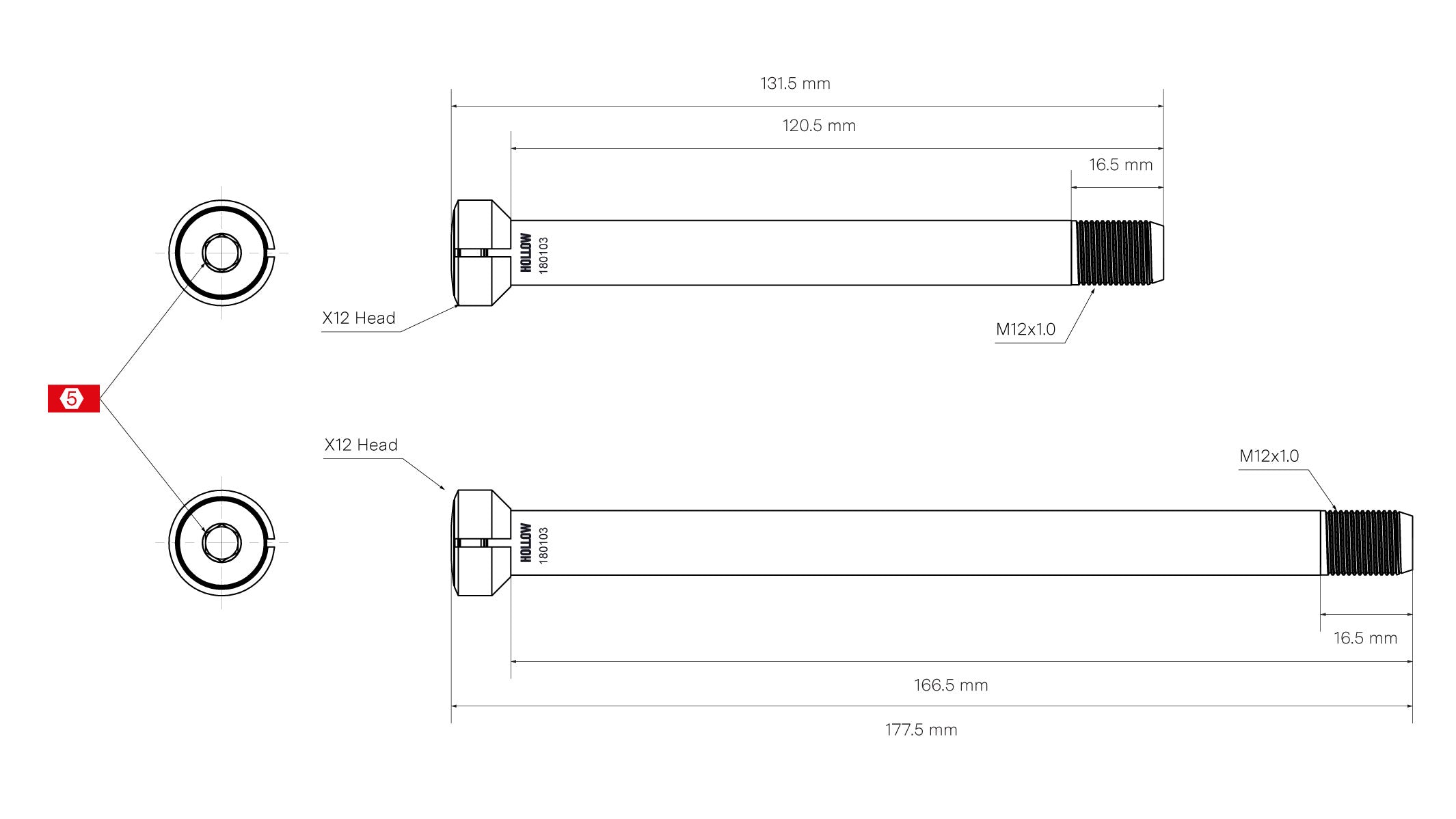 Thru Axle Kit - No 3