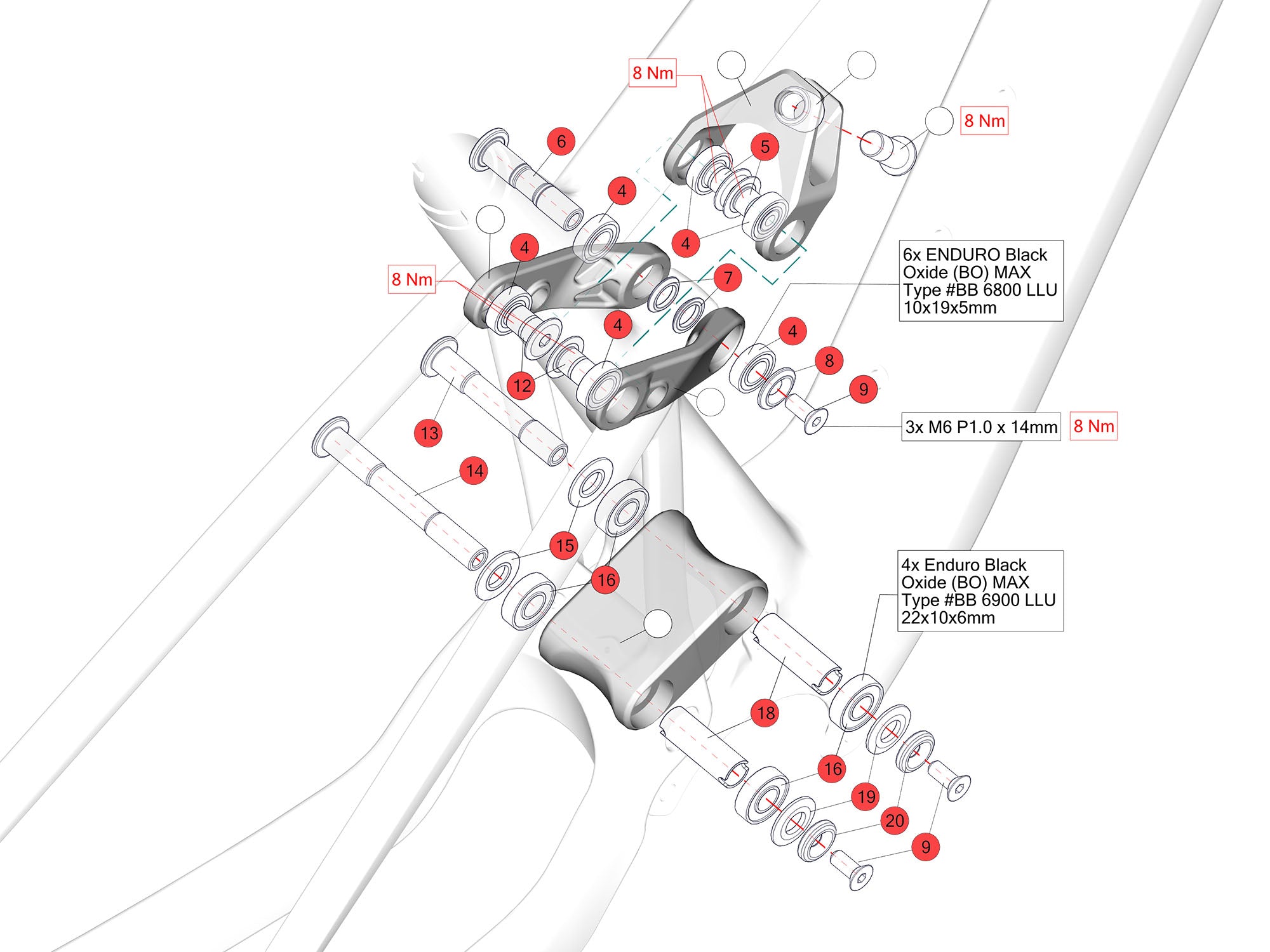 BMC Spare Parts | Bolt Kit - No 30 BLACK